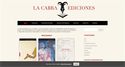 Desktop Screenshot of lacabraediciones.com